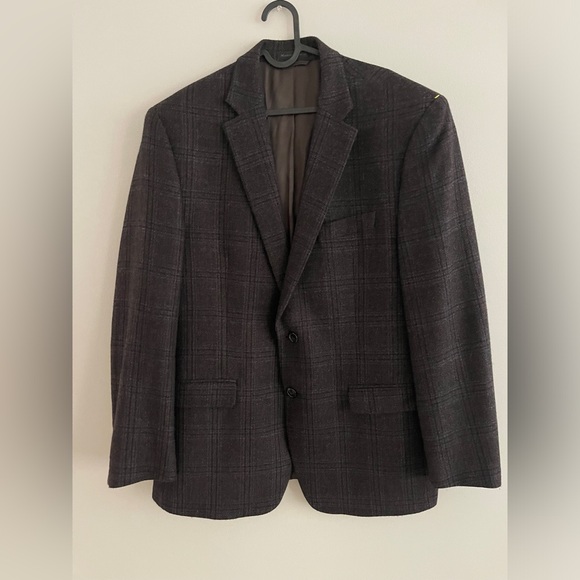 Ralph Lauren Other - Ralph Lauren Wool Blue Gray Plaid Blazer‎ Sports Coat Sz 42R